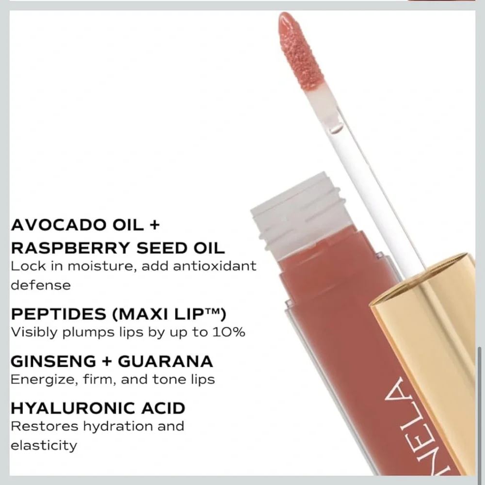 NIB Sonela Your Best Self Peptide Plumping Lip Gloss - Brick - Bold Moves